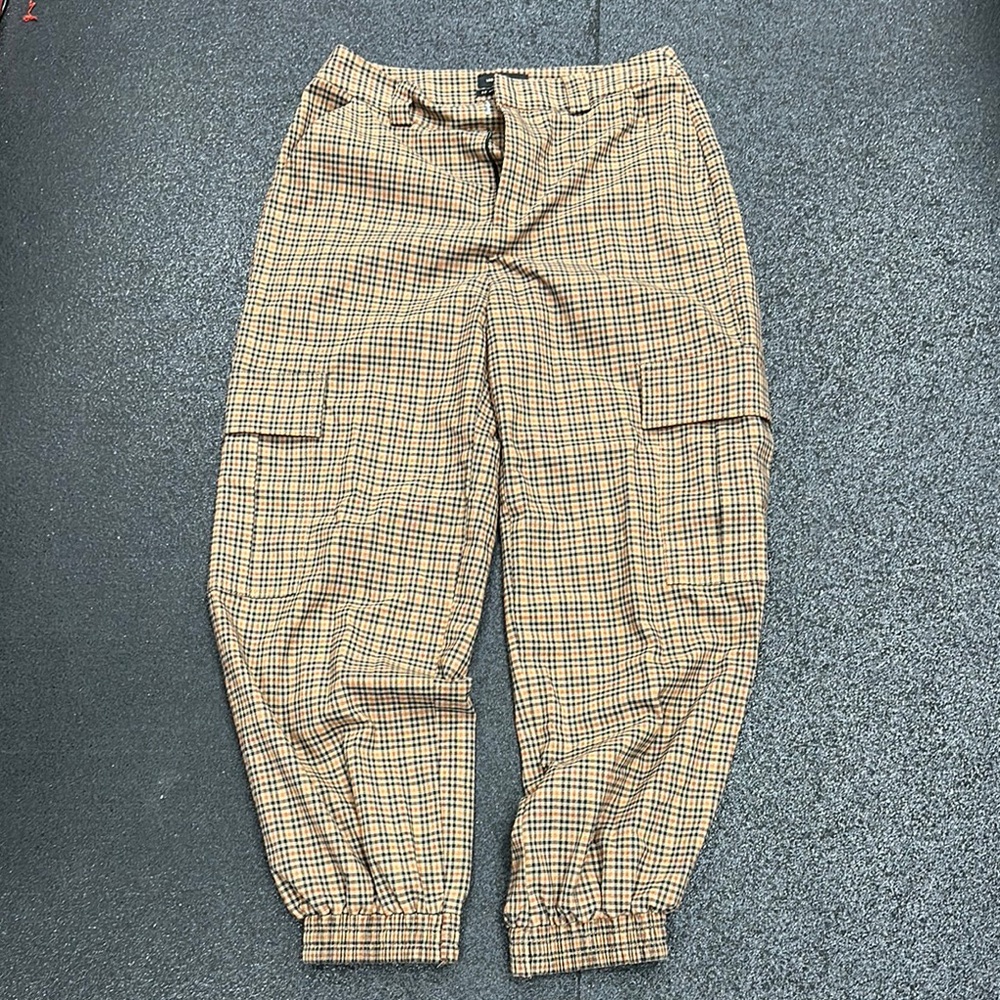 Urban Outfitters Tan Checkered Cargo Pants Size S/P